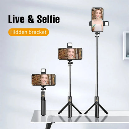 Multifunction Selfie Stick & Tripod Stand with Light + Remote