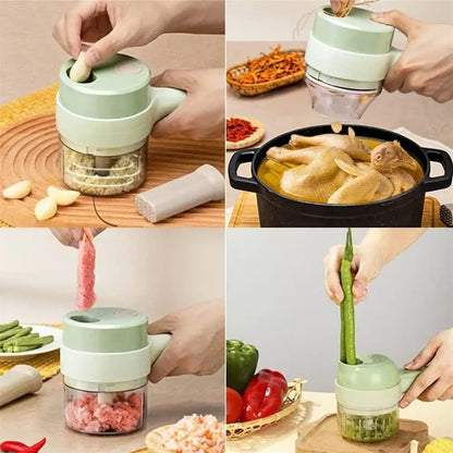 4 In 1 Handheld Electric Vegetable Cutter