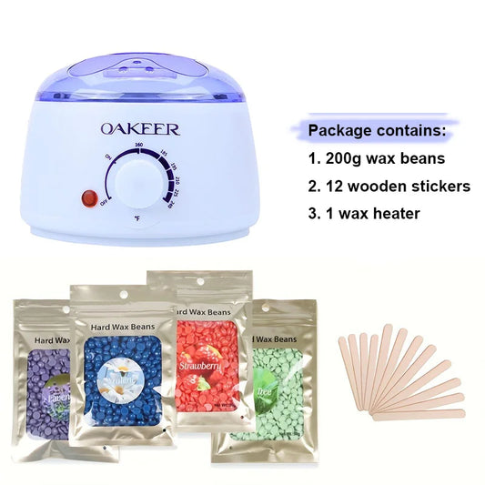 Waxing Hair Removal Kit Melting Machine + Wax Beads