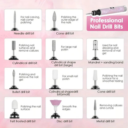 Electric Cordless Nail Drill Kit