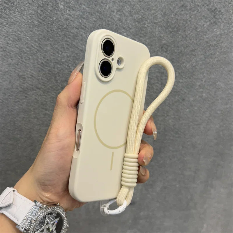 Solid Color Lanyard Phone Case