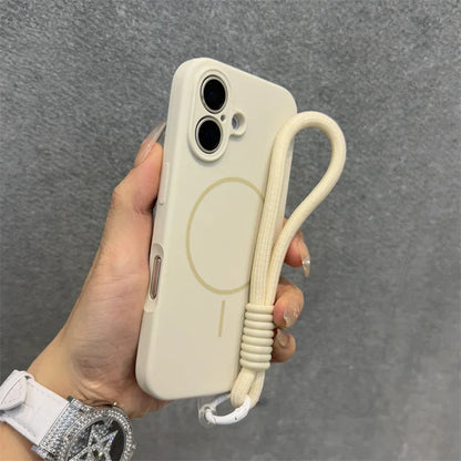 Solid Color Lanyard Phone Case