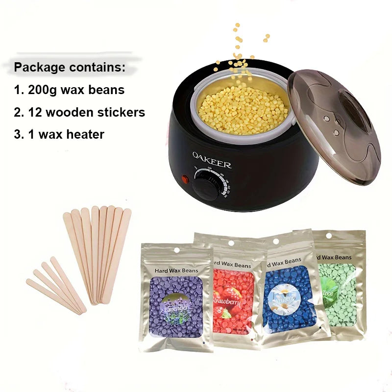 Waxing Hair Removal Kit Melting Machine + Wax Beads