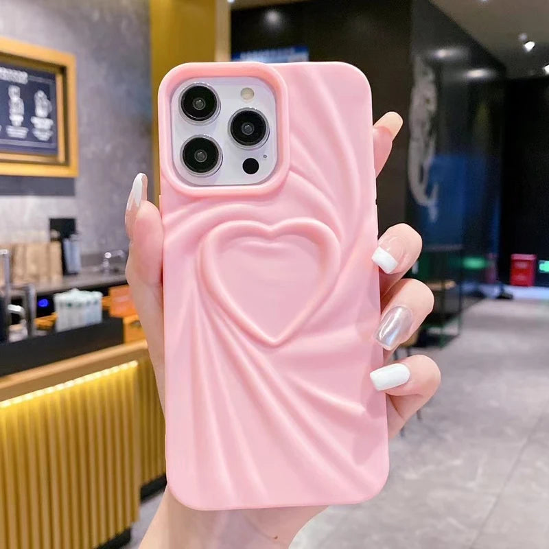 Textured Heart Phone Case
