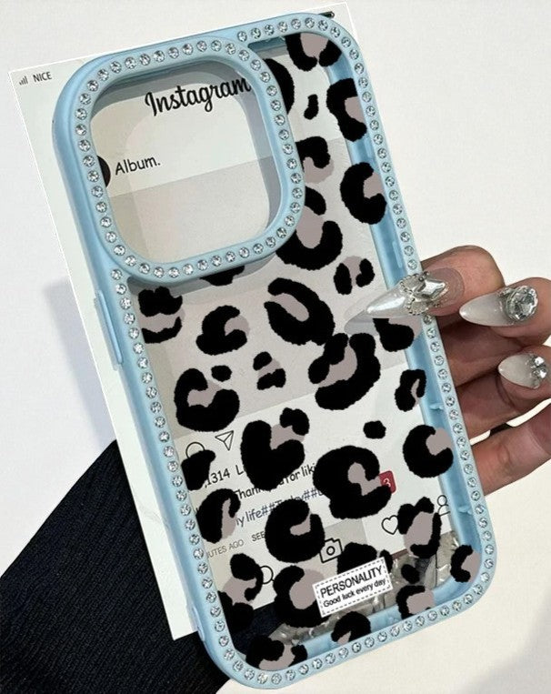 Rhinestone Leopard Phone Case