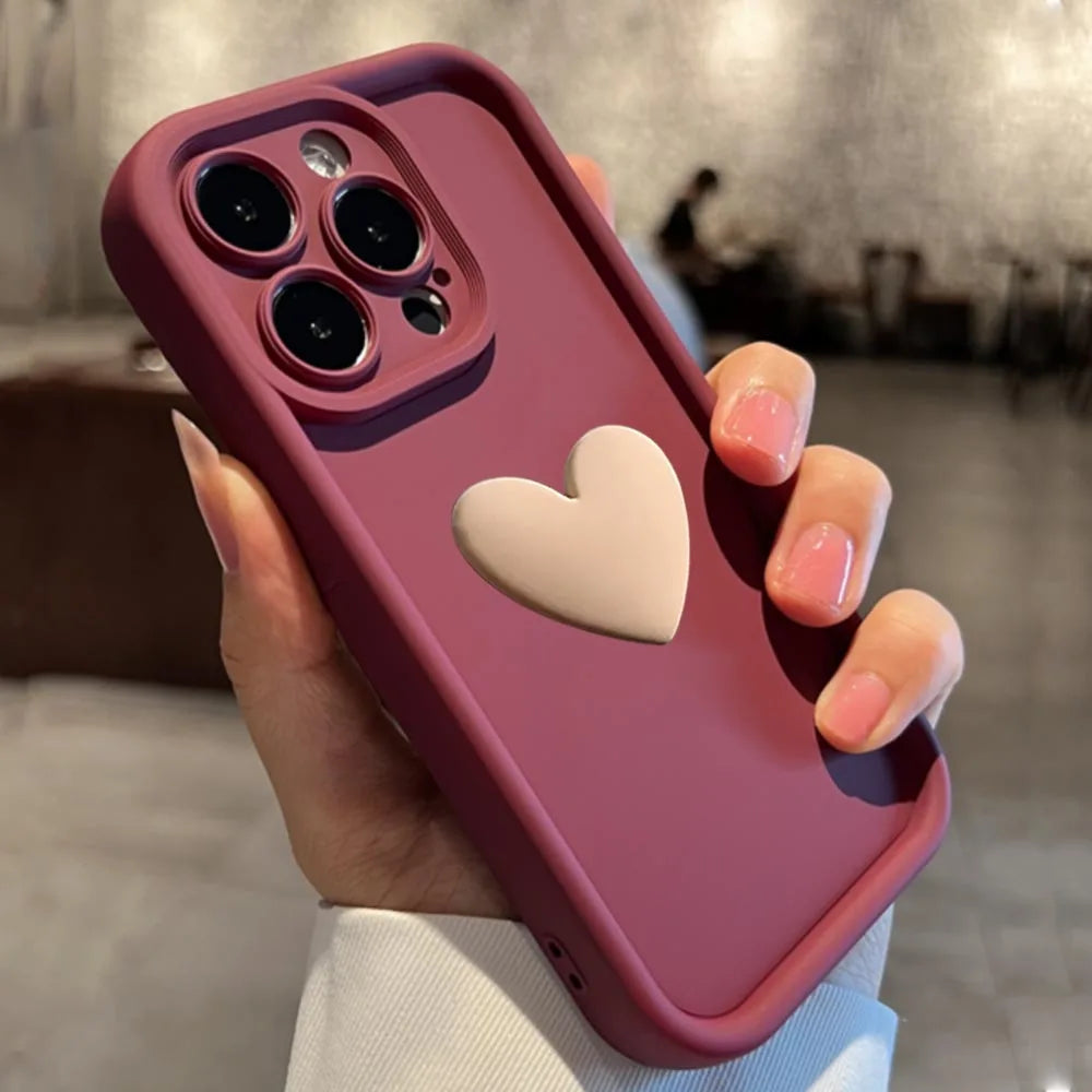 3D Heart Phone Case