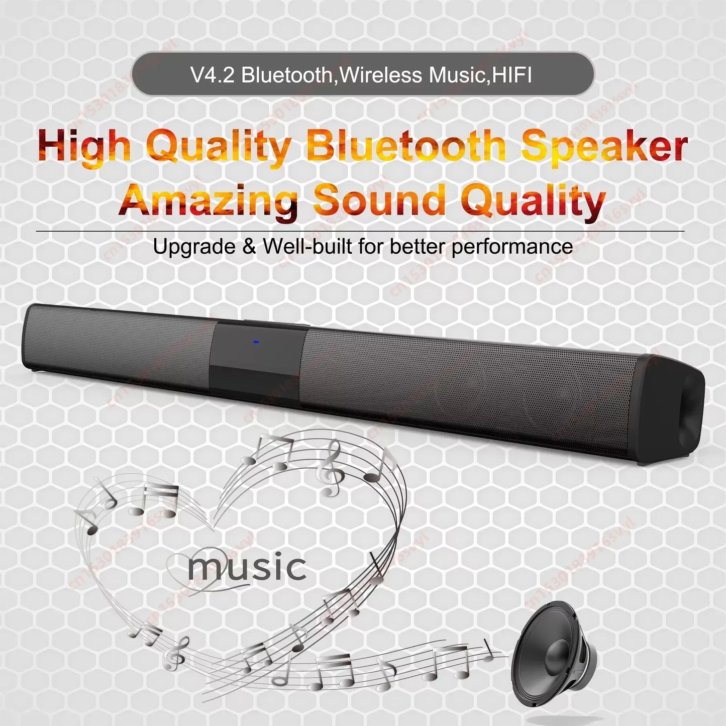 Powerful Wireless Bluetooth Speaker for Home Theatre + Computer