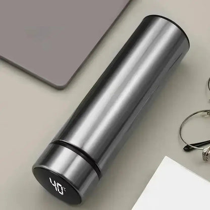 Stainless Steel Thermos Bottle with Digital Temperature Display