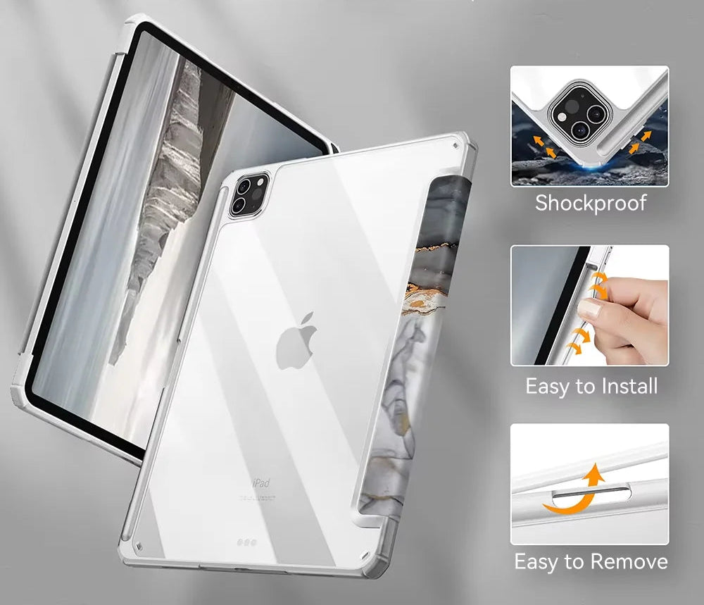 Marble Foldable iPad Case