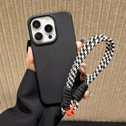 Vibrant Leather Texture Wristlet Phone Case