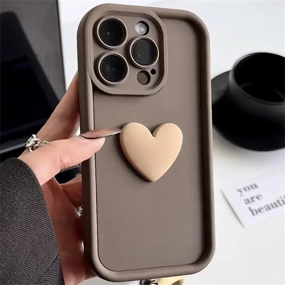 3D Heart Phone Case