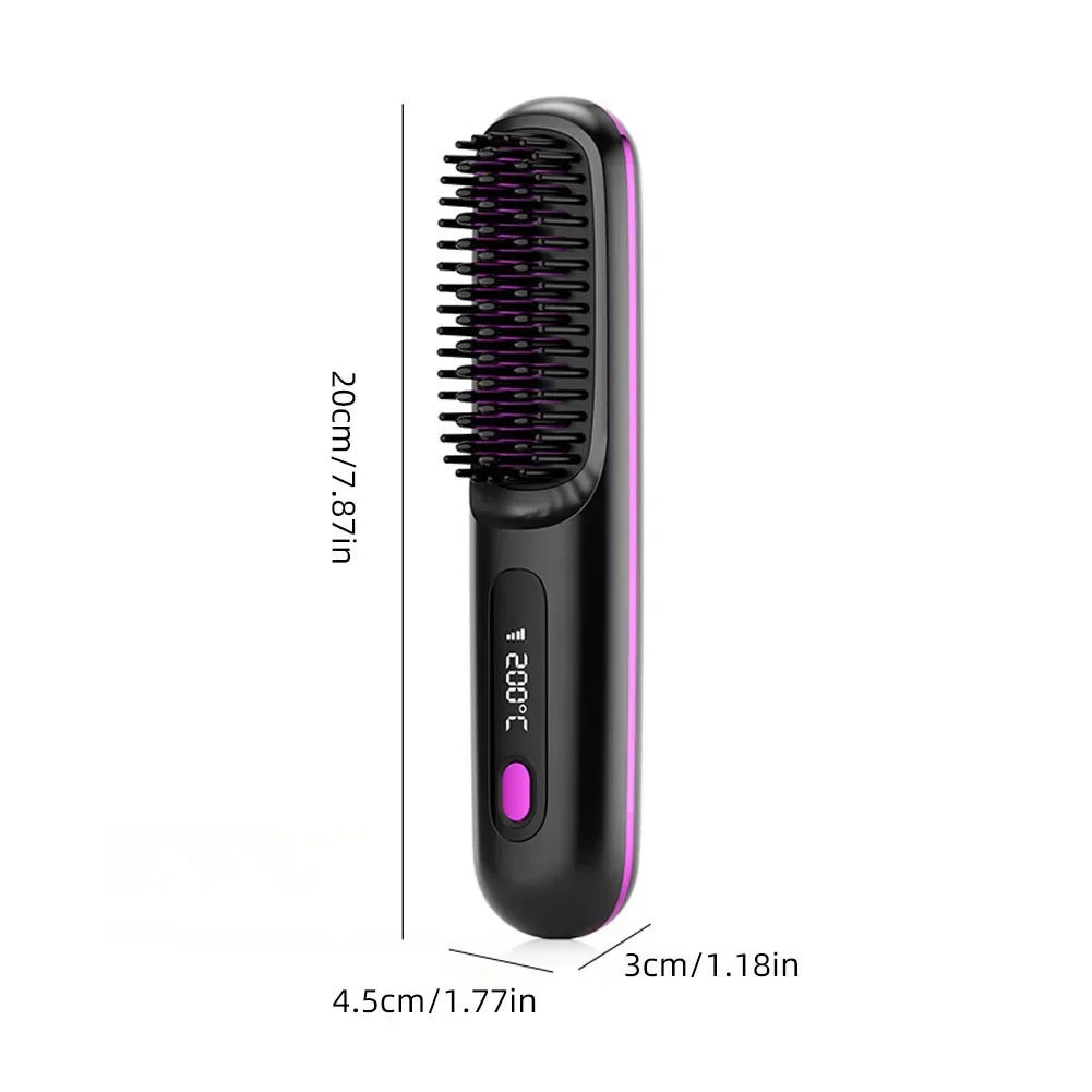 Wireless Heating Straight Hair Comb