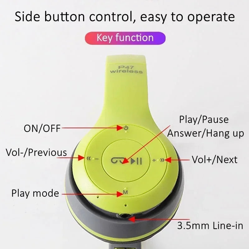 5.0 Stereo Bass Bluetooth Headphones