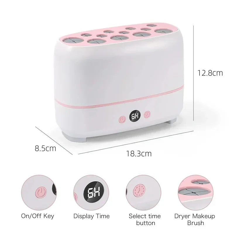 Dual Automatic Makeup Brush Cleaner and Dryer Set