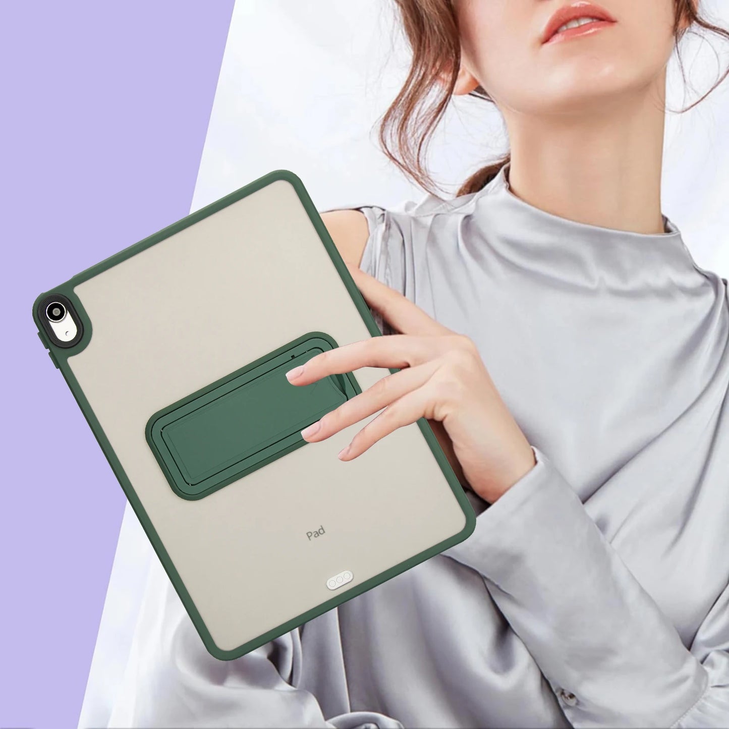 Clear Color Outline Stand iPad Case