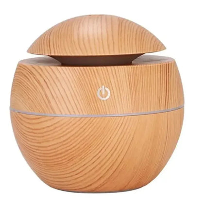 Mini Wood Grain Air Humidifier + Aroma Diffuser