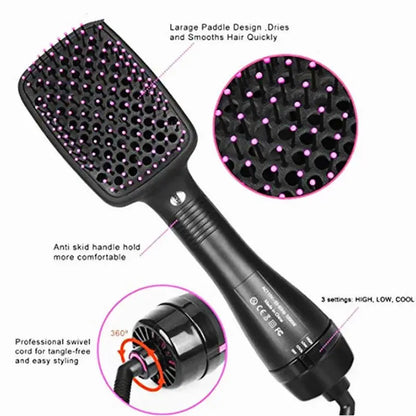 Multifunction Blow Dryer and Straightener Brush