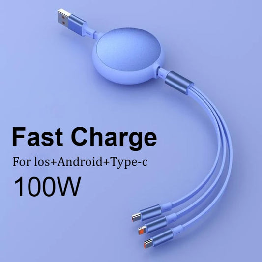 3 in1 USB Retractable Charging Cable