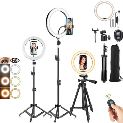 10" LED Ring Light with 5ft Tripod Stand
