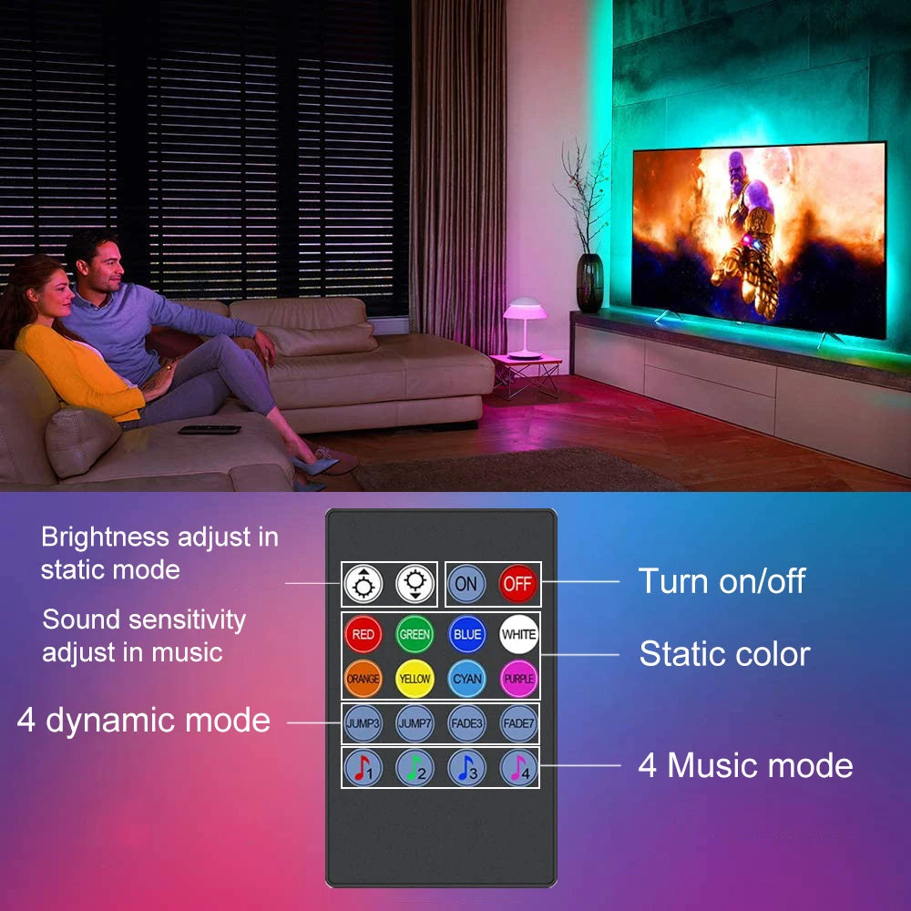 LED Strip Lights with Music Sync