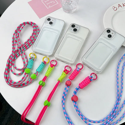Clear Color Pop Lanyard Phone Case