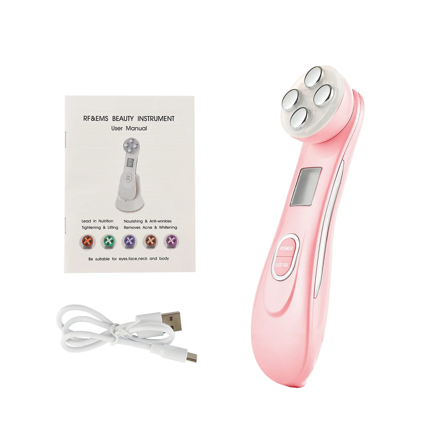 5-IN-1 LED Skin Lifting and Tightening Face Massager