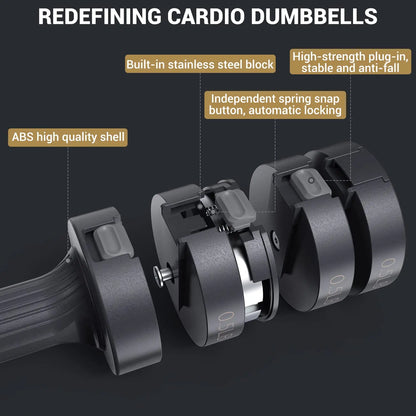 6 In 1 Adjustable Dumbbell Set of 2 (2lb-5lb)