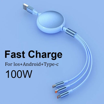 3 in1 USB Retractable Charging Cable