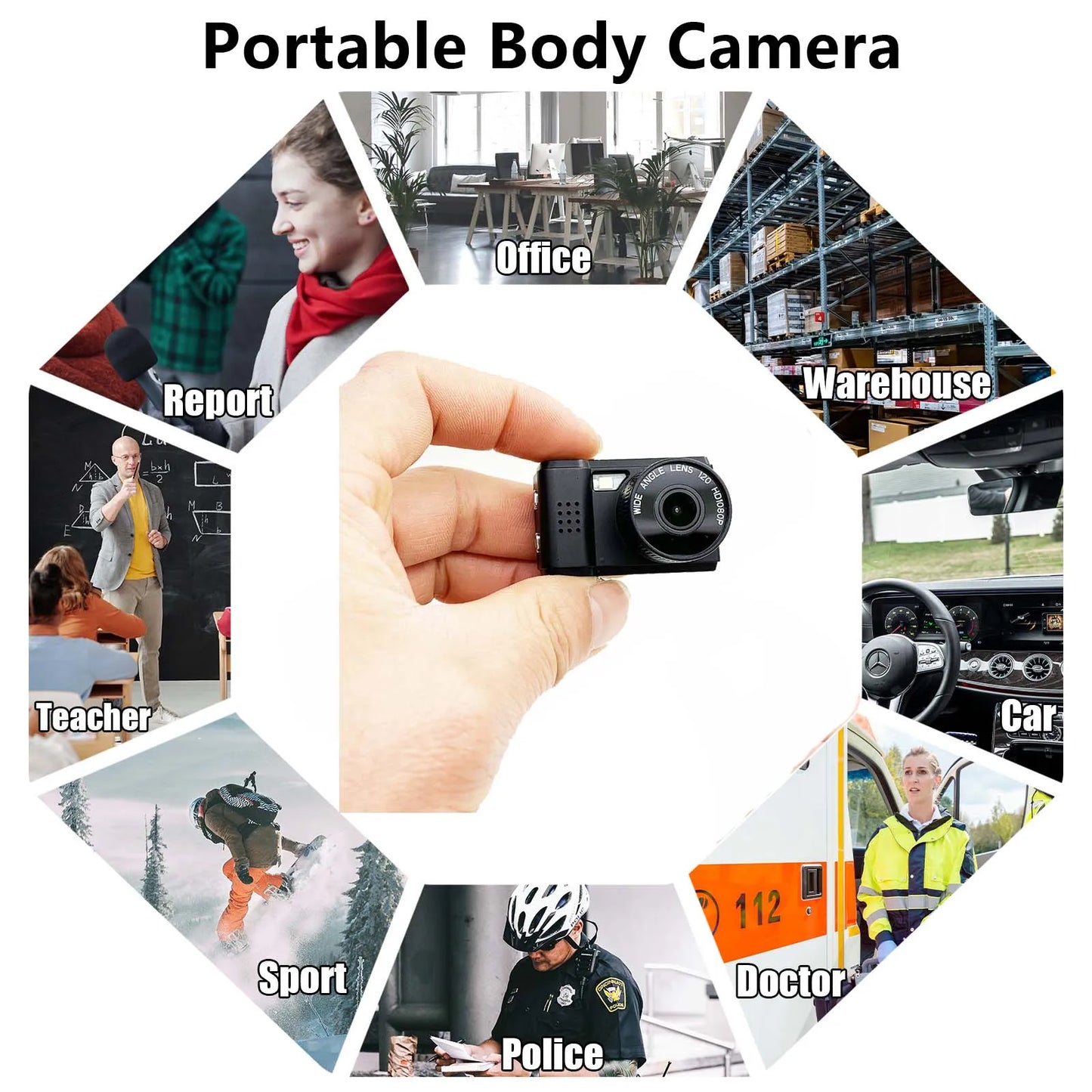 Vintage Extra Small Mini Camera With Screen 1080p