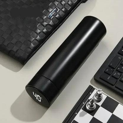 Stainless Steel Thermos Bottle with Digital Temperature Display