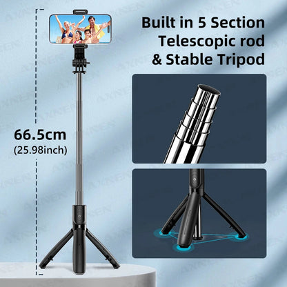 Portable Adjustable Selfie Stick Tripod with Remote