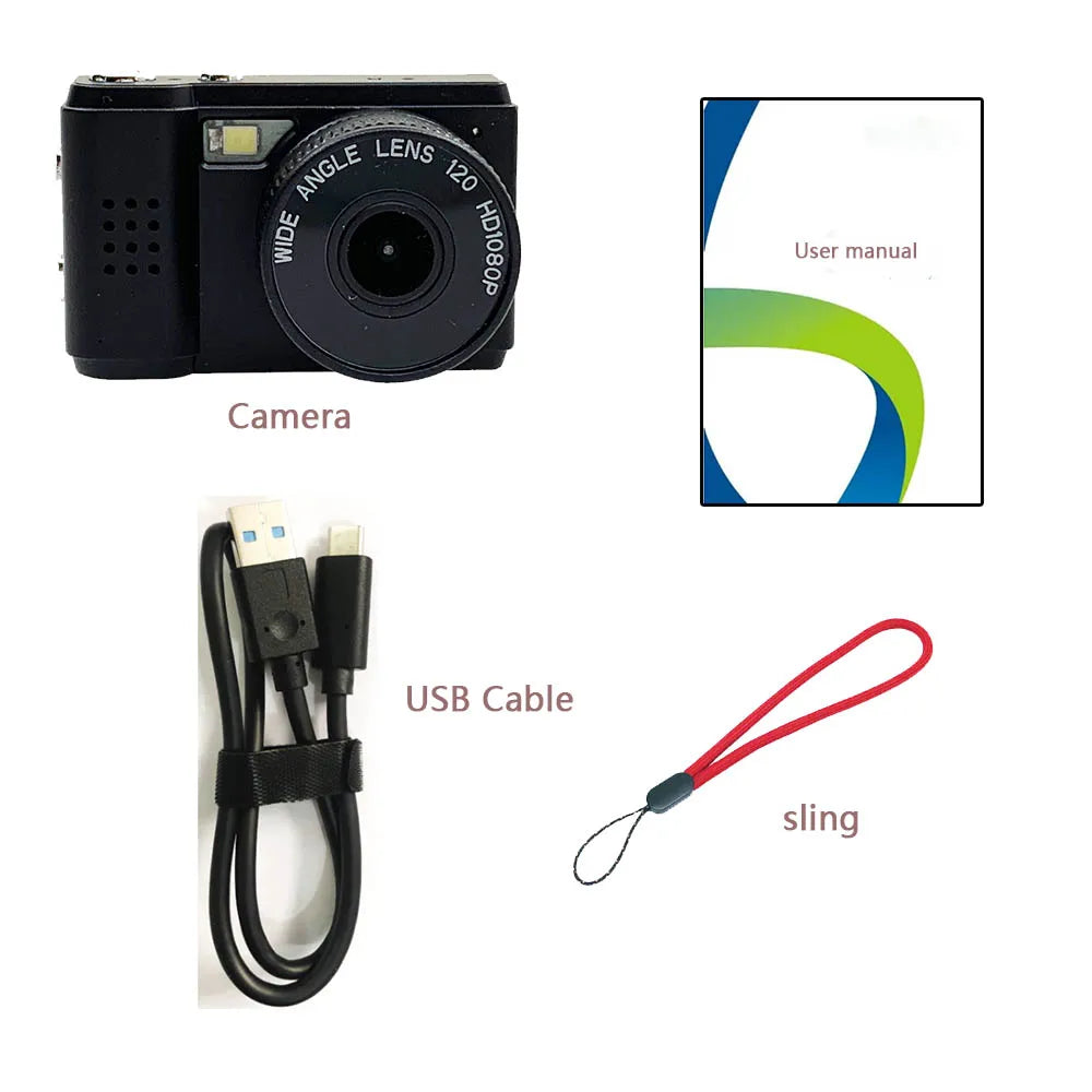 Vintage Extra Small Mini Camera With Screen 1080p
