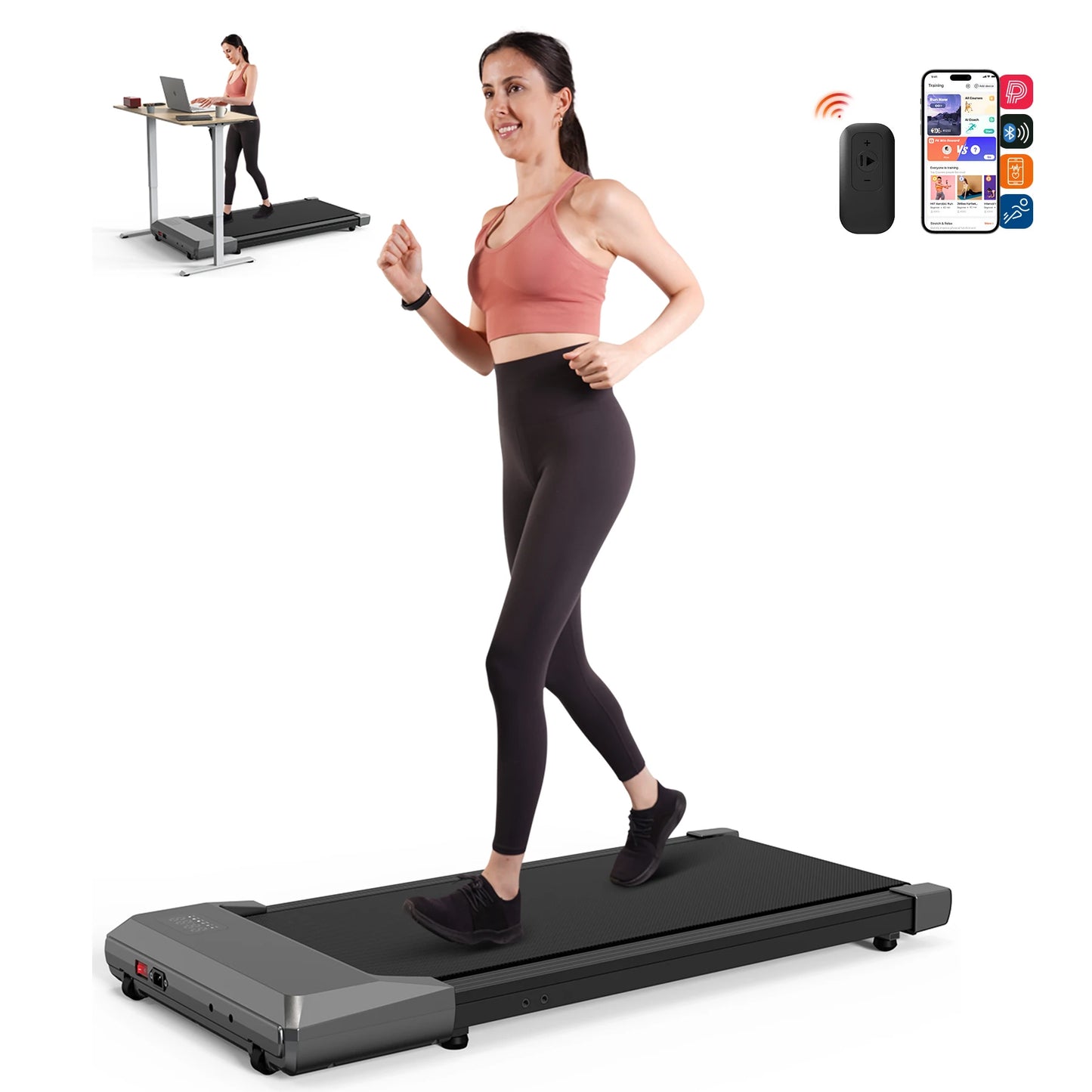 At Home Pad Treadmill with LED Display