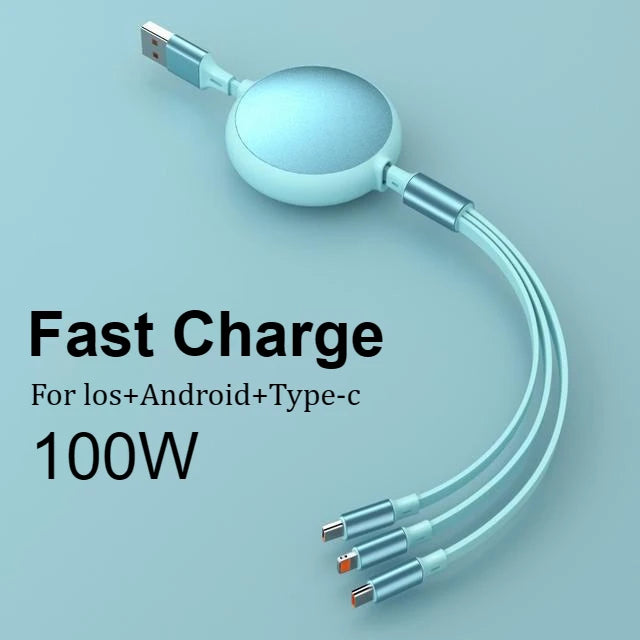 3 in1 USB Retractable Charging Cable