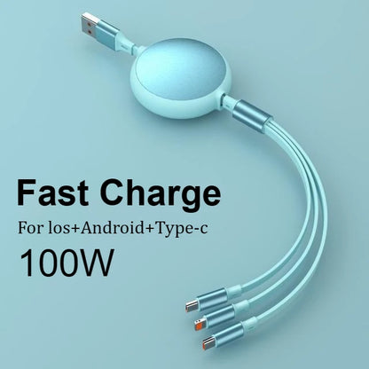 3 in1 USB Retractable Charging Cable
