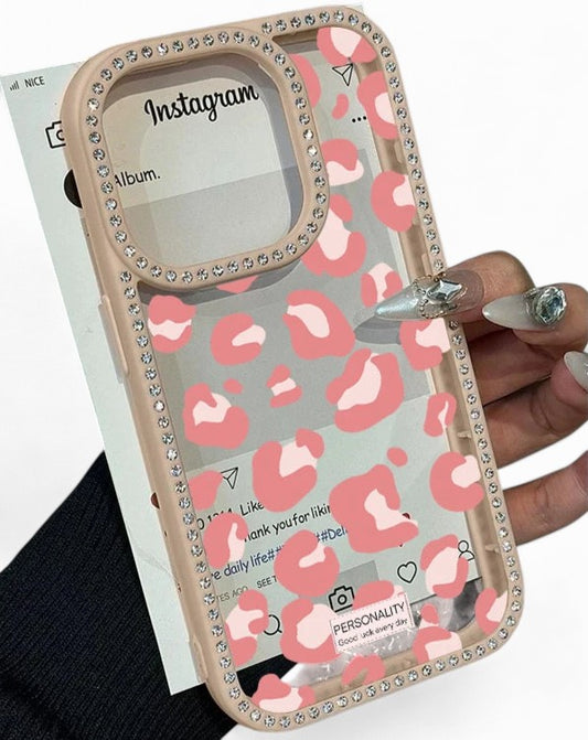Rhinestone Leopard Phone Case
