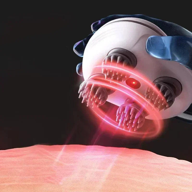 Scalp Head Massager With Red Light Therapy