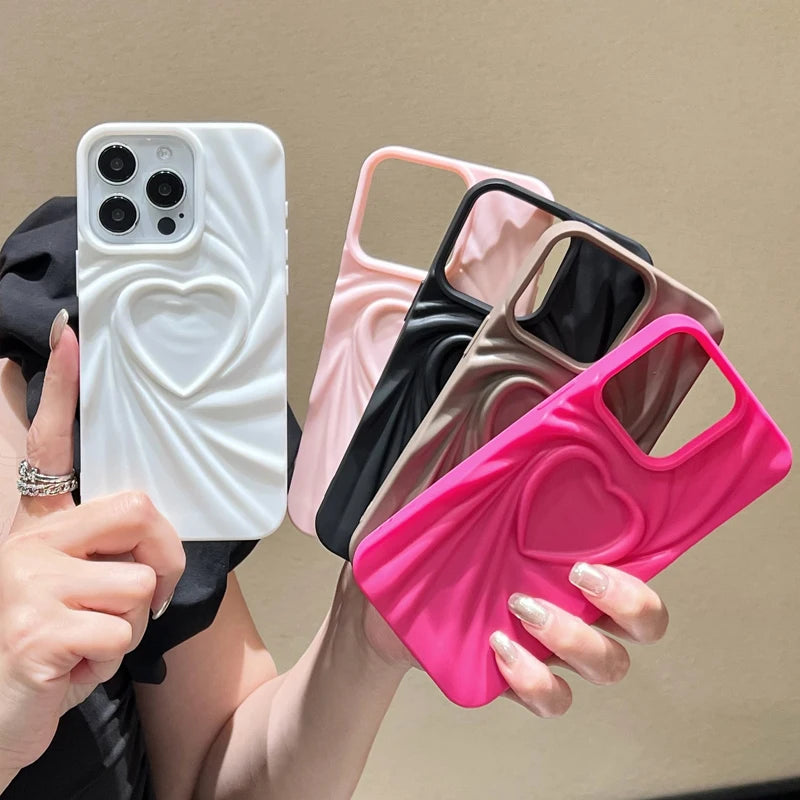 Textured Heart Phone Case