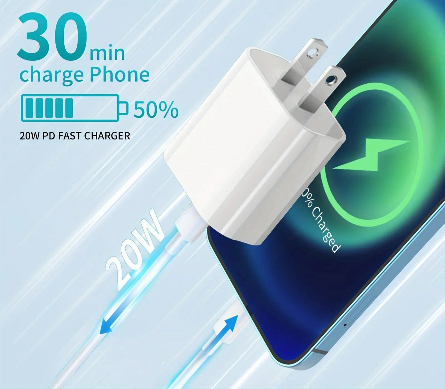 Duel Pastel Charging Set (Adapter + Cable)