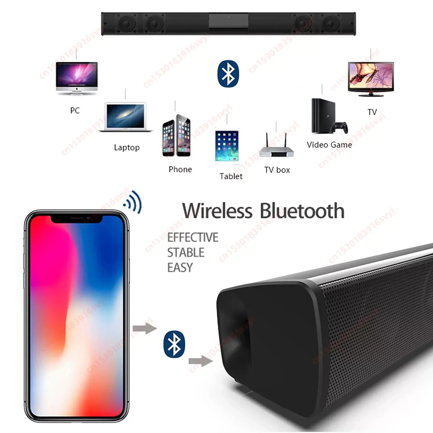 Powerful Wireless Bluetooth Speaker for Home Theatre + Computer
