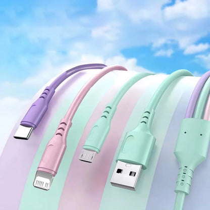 3 In 1 Tri-Color Charging Cable