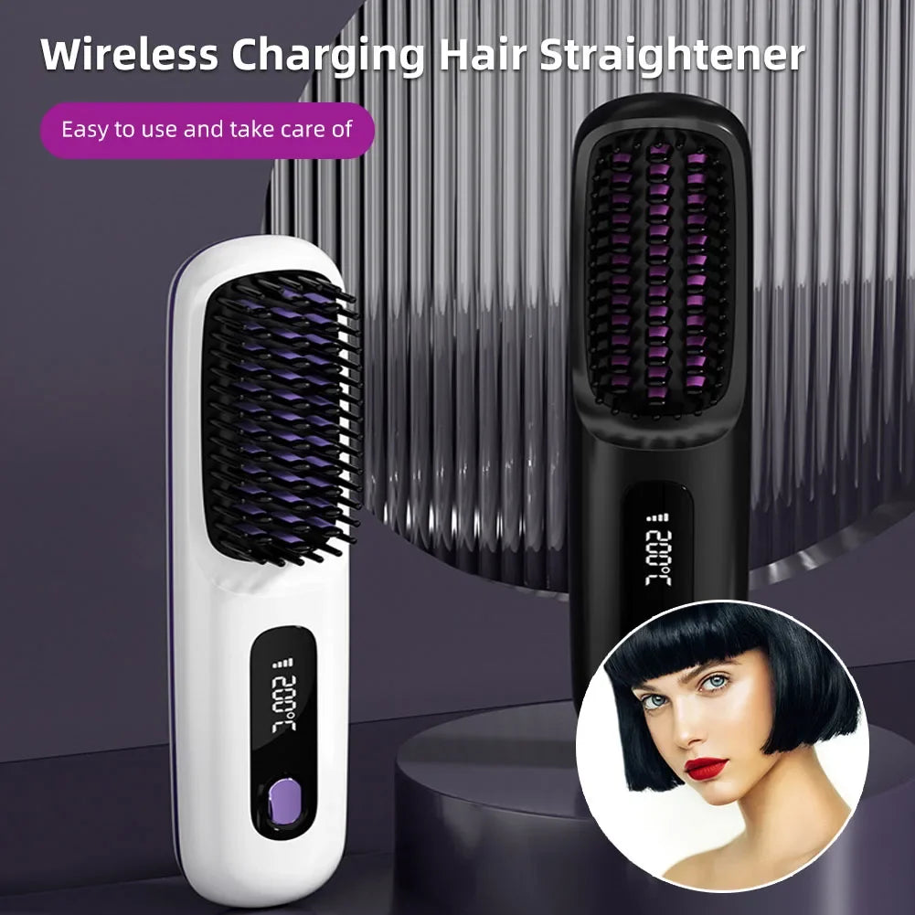 Wireless Heating Straight Hair Comb