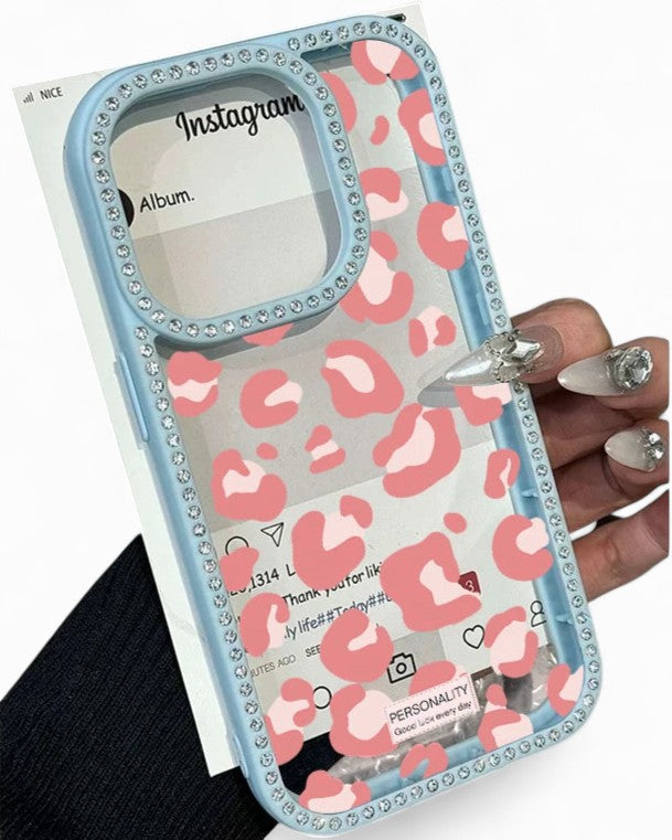 Rhinestone Leopard Phone Case