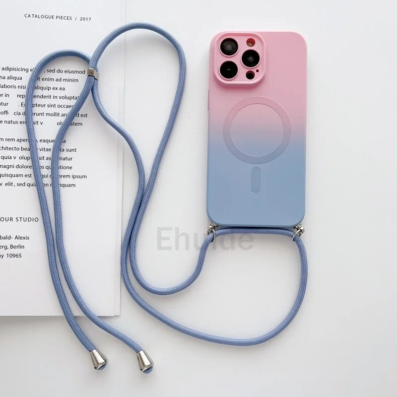 Ombré Crossbody Lanyard Phone Case