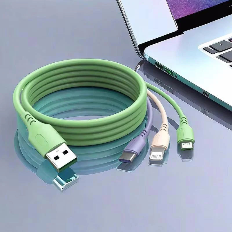 3 In 1 Tri-Color Charging Cable