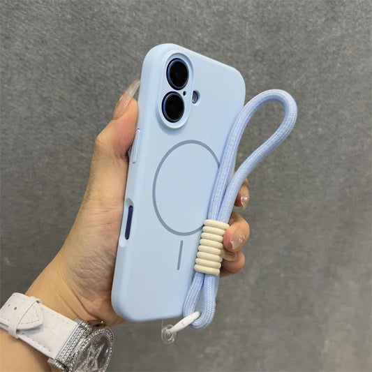 Solid Color Lanyard Phone Case