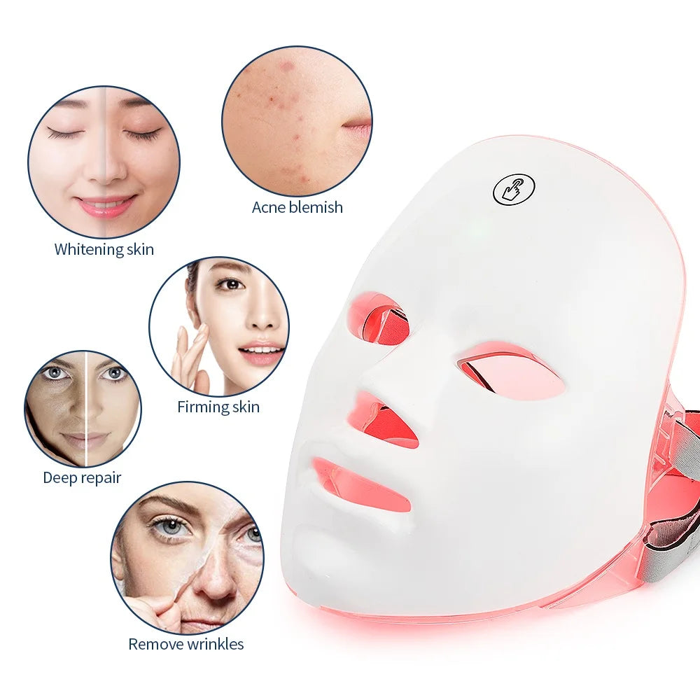 7 Color Red Light Therapy Facial Mask