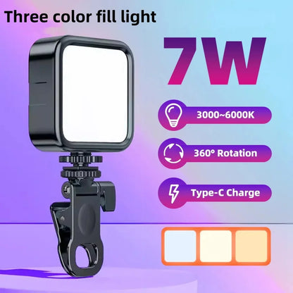 Square Clip-On LED Light for Phone