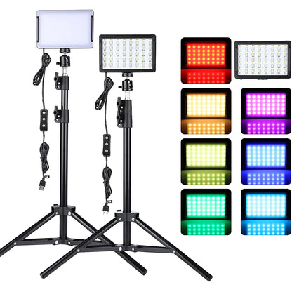 Multi-Color LED Lighting Kit with Tripod Stand (3.5ft & 5ft)