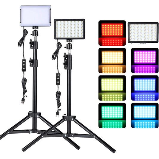 Multi-Color LED Lighting Kit with Tripod Stand (3.5ft & 5ft)